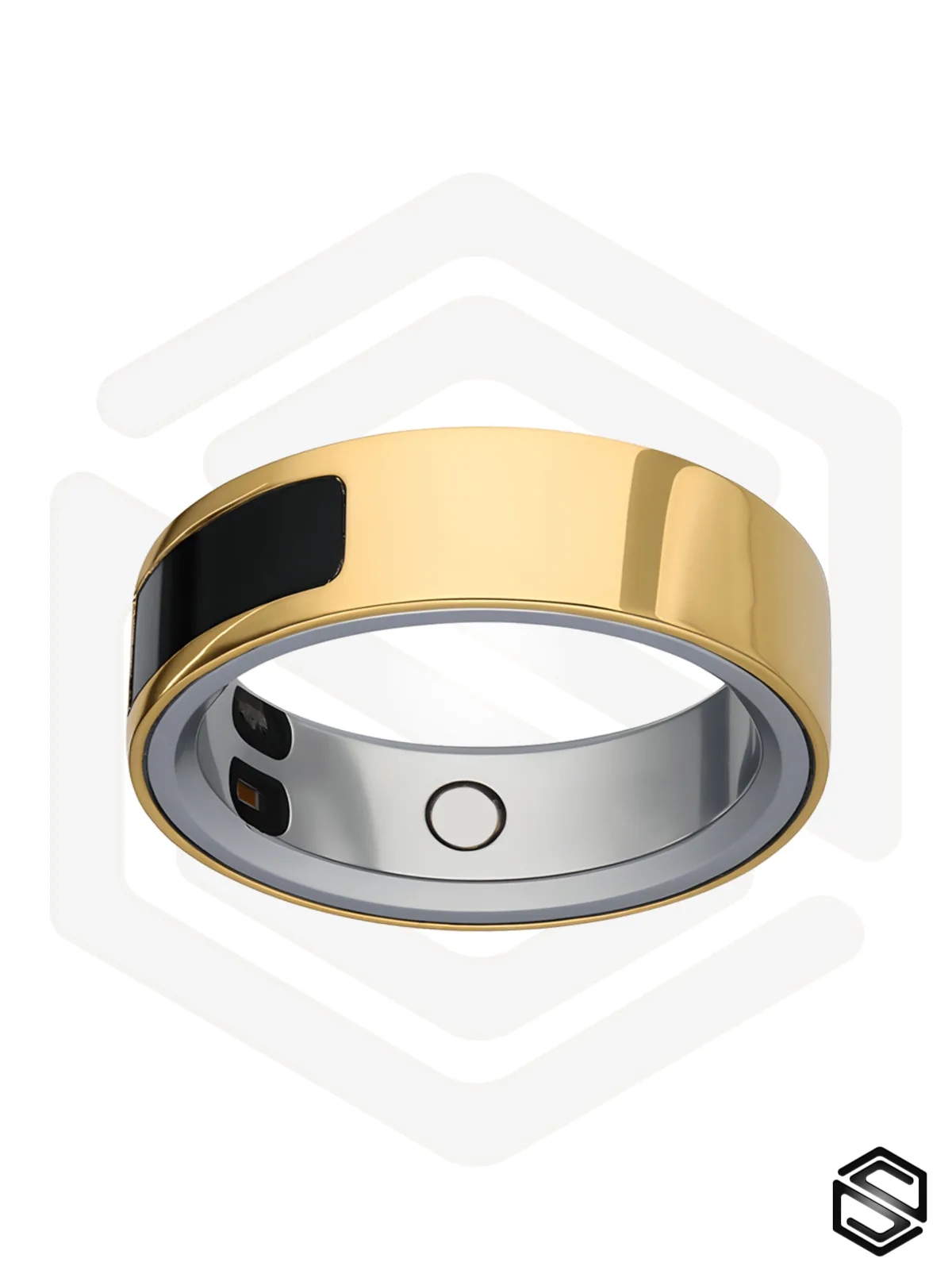 Тонкое умное кольцо с Сахаром, Вибрацией, Управлением & Чувствами HerzRing Sense GX+ античное золото