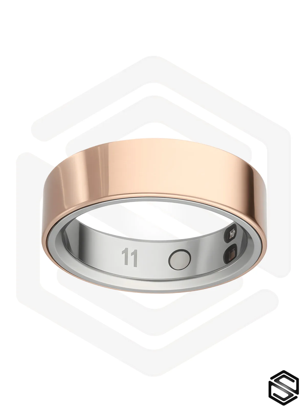 Тонкое умное кольцо с вибрацией HerzRing Sense розовое золото (rose)