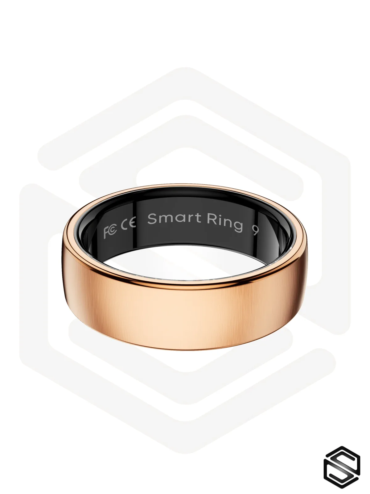 Тонкое Умное кольцо HerzRing Slim Pro c продвинутыми датчиками - матовое золото