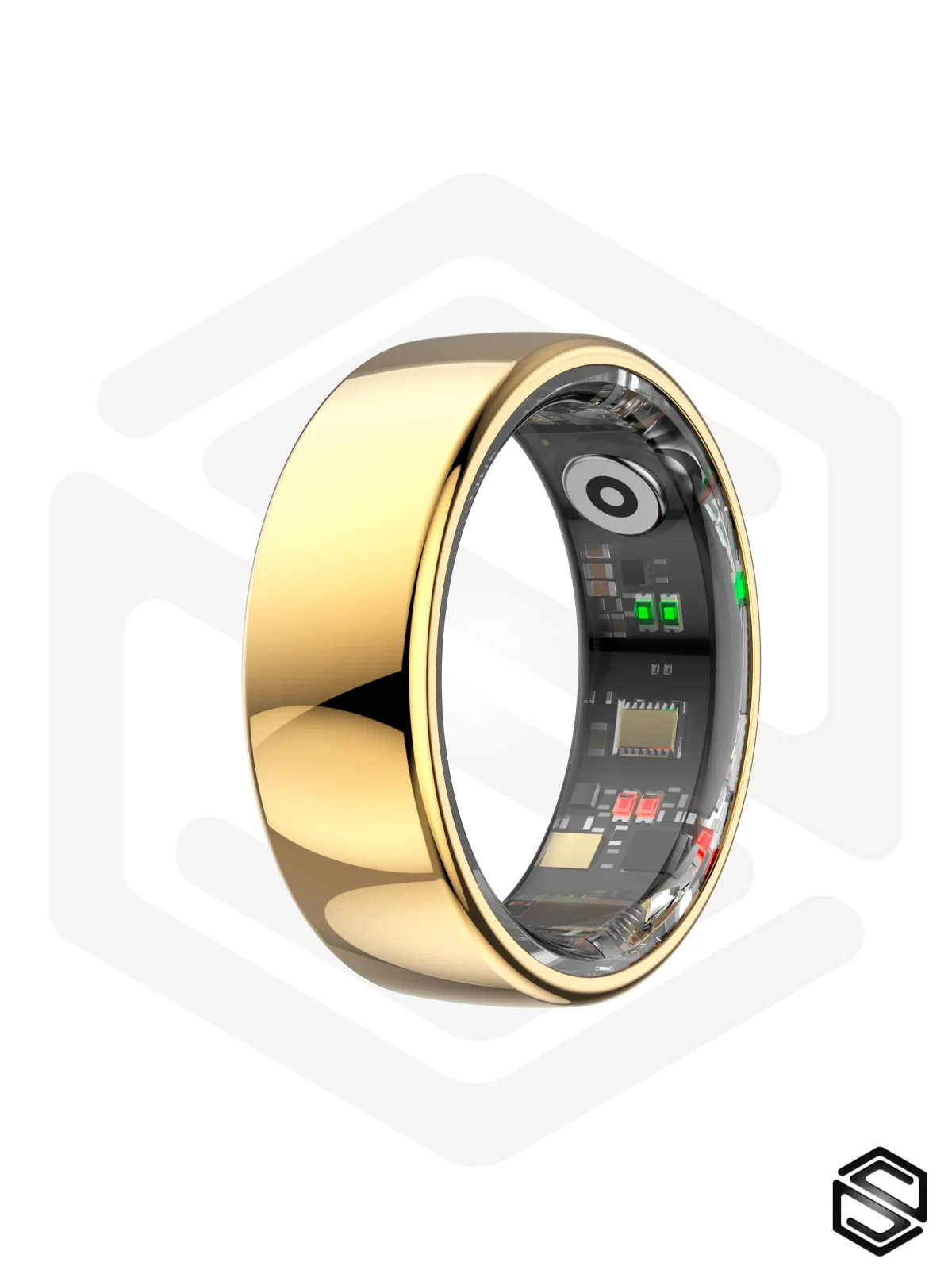 Умное кольцо со свайпами и управлением HerzRing Touch RQ золото