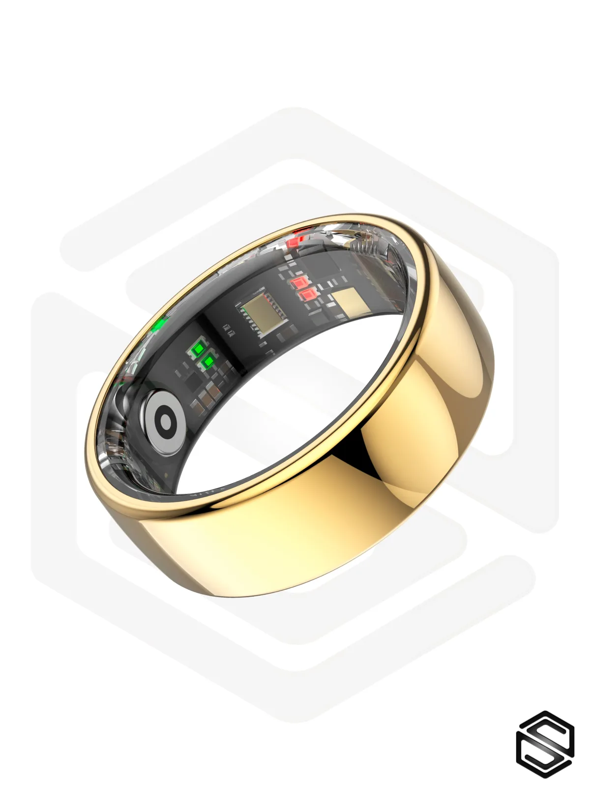 Умное кольцо со свайпами и управлением HerzRing Touch RQ золото
