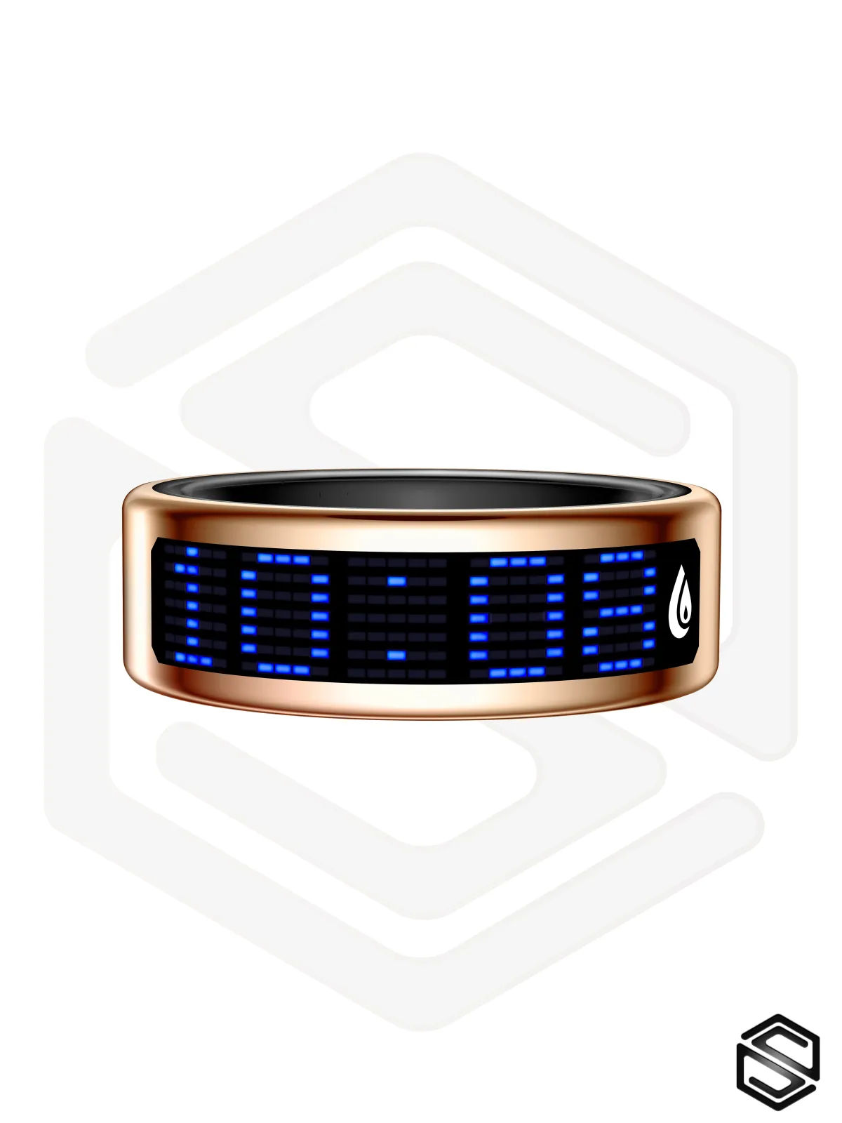 Умное кольцо с экраном & уведомлениями HerzRing Vision RW 2 розовое-золото (rose-gold)