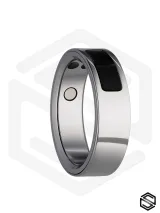 Тонкое умное кольцо с Вибрацией и Управлением HerzRing Sense Plus титан-серебро