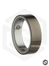 Тонкое умное кольцо с вибрацией HerzRing Sense графит (черный)