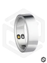 Тонкое умное кольцо с Глюкозой, Вибрацией & Чувствами HerzRing Sense GX титан серебро