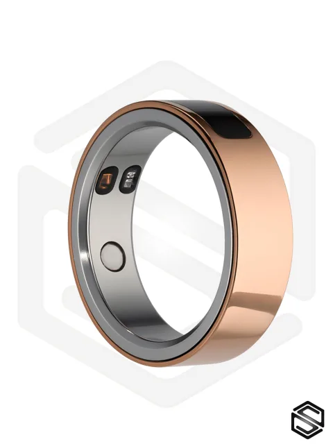 Тонкое умное кольцо с Вибрацией, Управлением & Чувствами HerzRing Sense X+ розовое золото