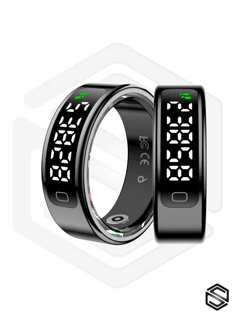Умное кольцо с экраном и взмахами HerzRing Vision RQ 2 оникс