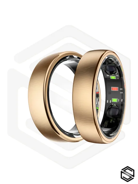 Тонкое Умное кольцо с вибрацией HerzRing Slim Pro X6 - розовое золото