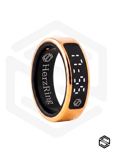 Умное Кольцо с Экраном & Уведомлениями и Вибрацией HerzRing Vision RW+ Античное золото