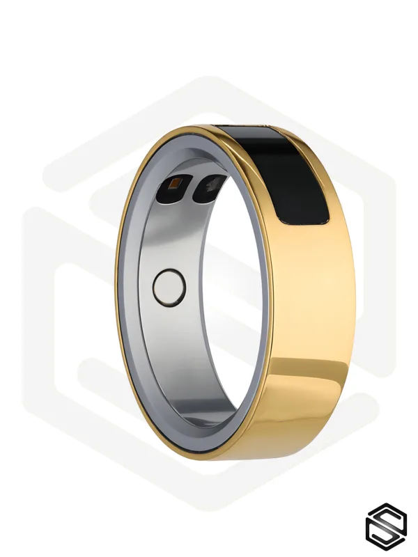 Тонкое умное кольцо с Вибрацией, Управлением &amp; Чувствами HerzRing Sense X+ античное золото
