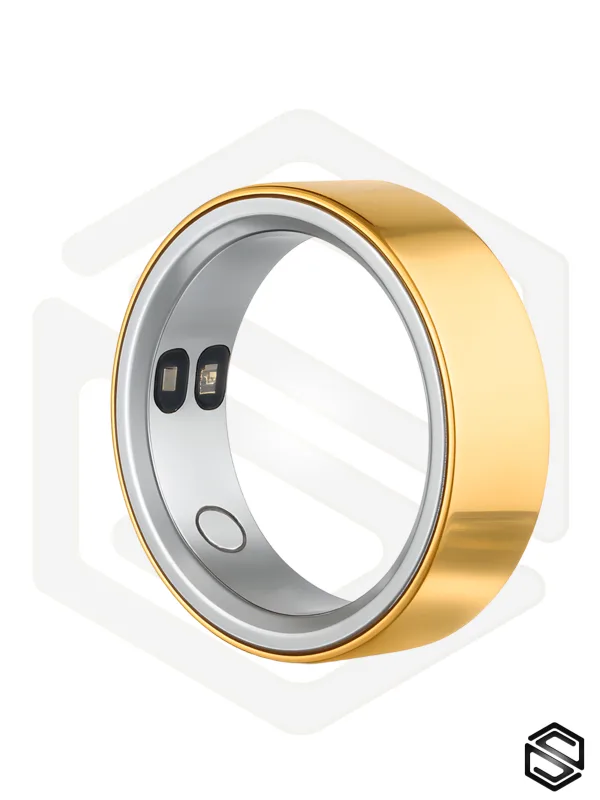 Тонкое умное кольцо с вибрацией HerzRing Sense золото (gold)