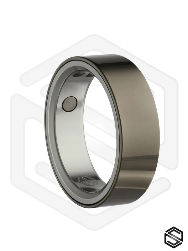 Тонкое умное кольцо с Глюкозой, Вибрацией &amp; Чувствами HerzRing Sense GX мерцающий кремень