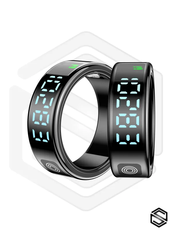 Умное кольцо с экраном и сенсорами HerzRing Vision RJ черное