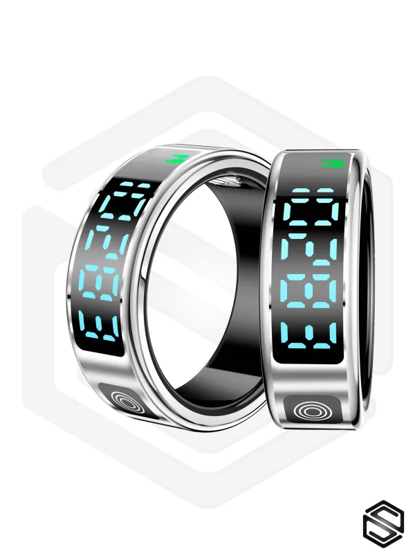 Умное кольцо с экраном и сенсорами HerzRing Vision RJ серебро
