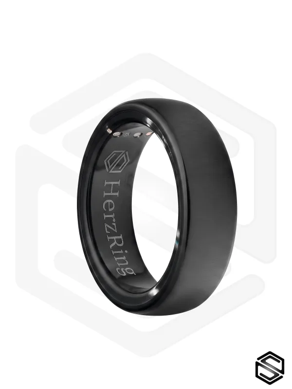 Умное Кольцо с Вибрацией HerzRing Impulse RW Обсидиан