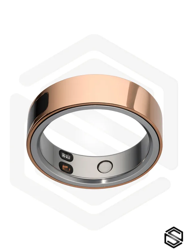 Тонкое умное кольцо с Вибрацией и Управлением HerzRing Sense Plus розовое золото