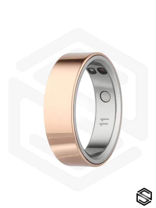 Тонкое умное кольцо с вибрацией HerzRing Sense розовое золото (rose)
