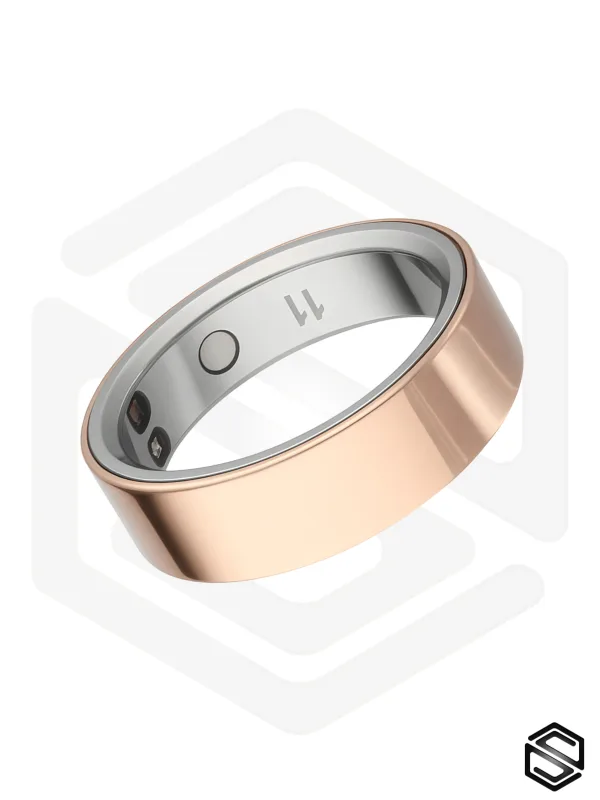 Тонкое умное кольцо с вибрацией HerzRing Sense розовое золото (rose)