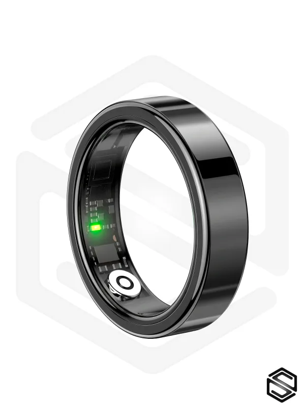Ультратонкое Умное кольцо HerzRing Slim RJ Обсидиан