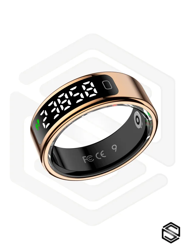 Умное кольцо с экраном и взмахами HerzRing Vision RQ 2 золото