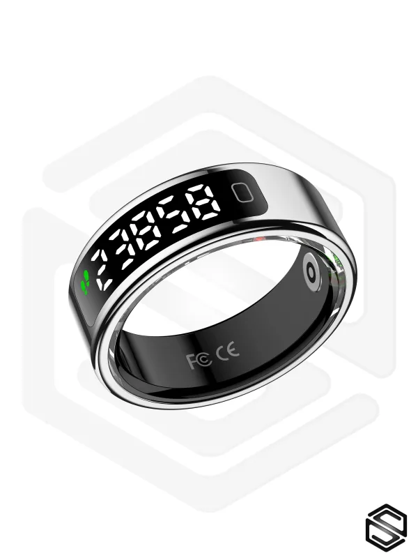 Умное кольцо с экраном и взмахами HerzRing Vision RQ 2 серебро