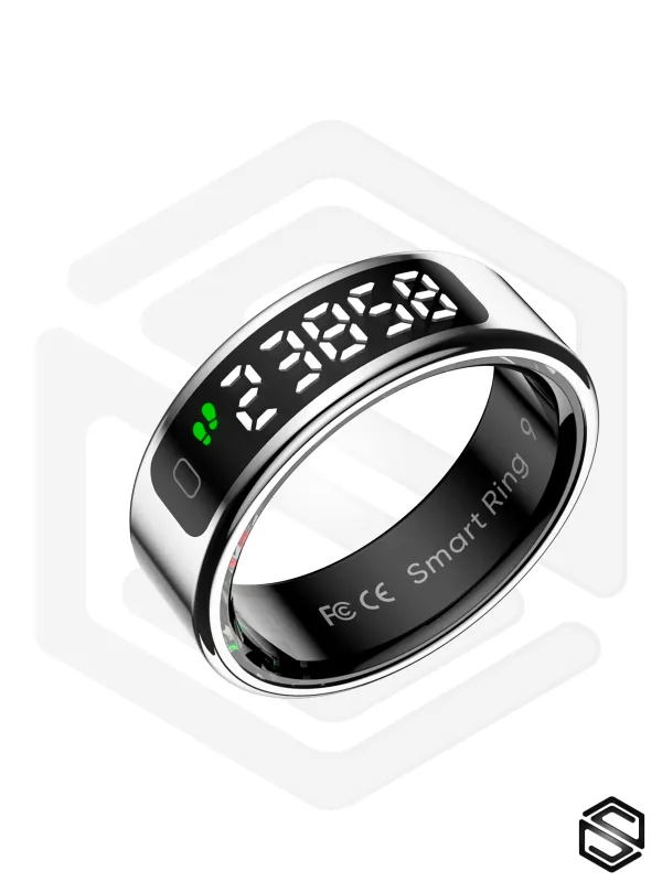 Умное кольцо с экраном и взмахами HerzRing Vision RQ серебро