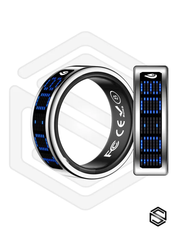 Умное кольцо с экраном &amp; уведомлениями HerzRing Vision RW 2 титан-серебро (silver)