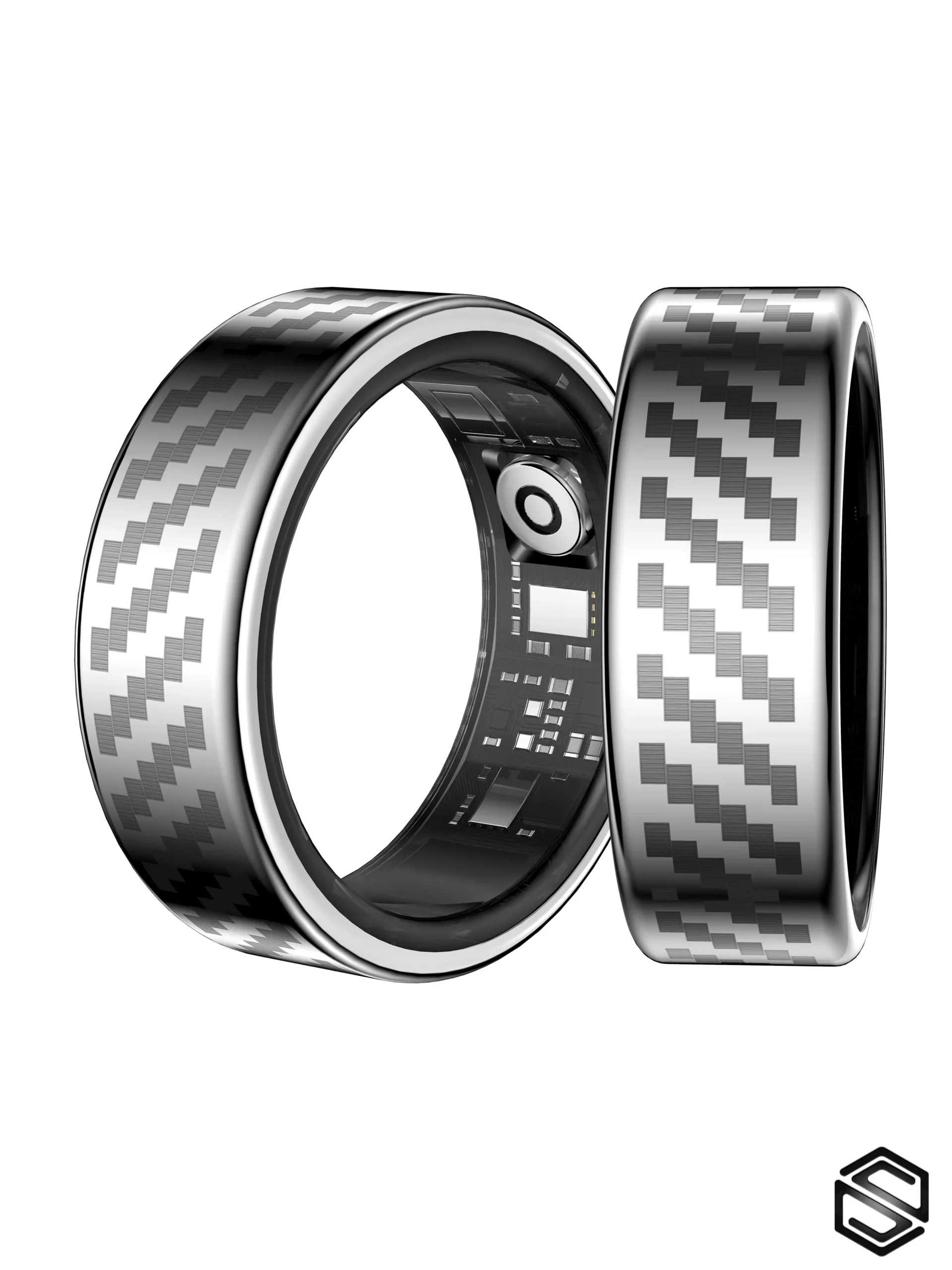 Умное кольцо с уведомлениями herzring lumen rw золото (с узором)